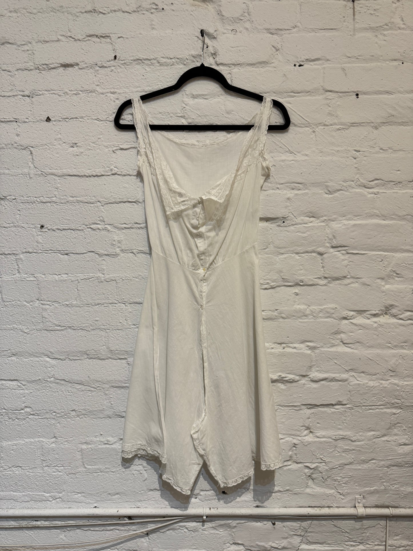 Antique White Cotton Lace Teddy Bloomers