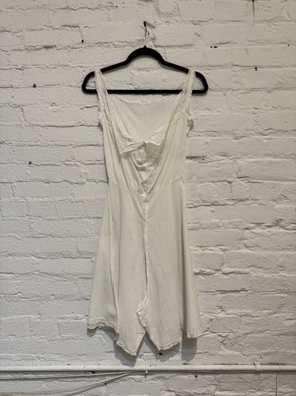 Antique White Cotton Lace Teddy Bloomers