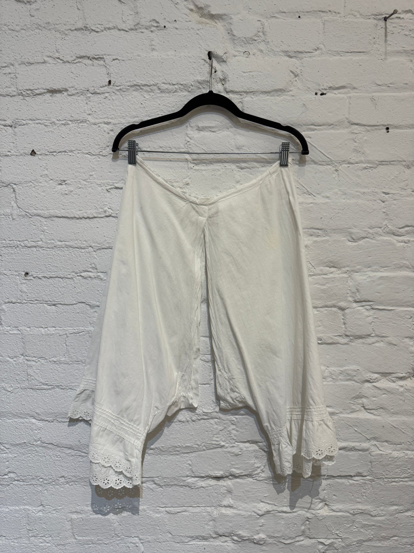 Antique White Eyelet Cotton Bloomers