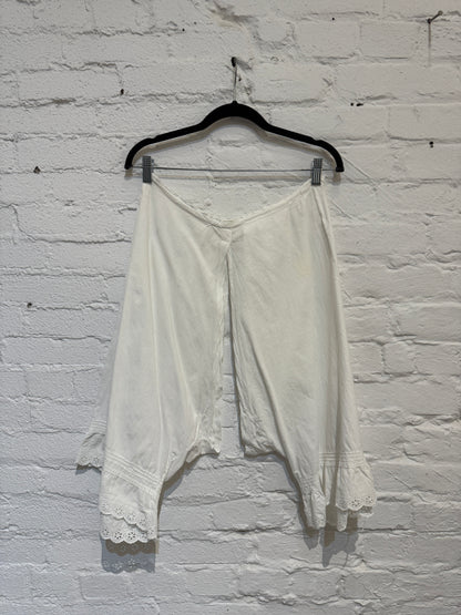 Antique White Eyelet Cotton Bloomers