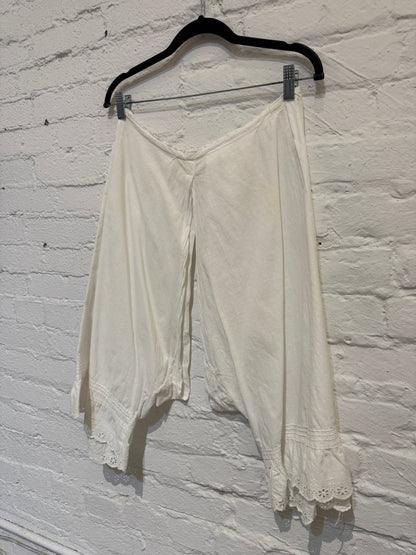 Antique White Eyelet Cotton Bloomers