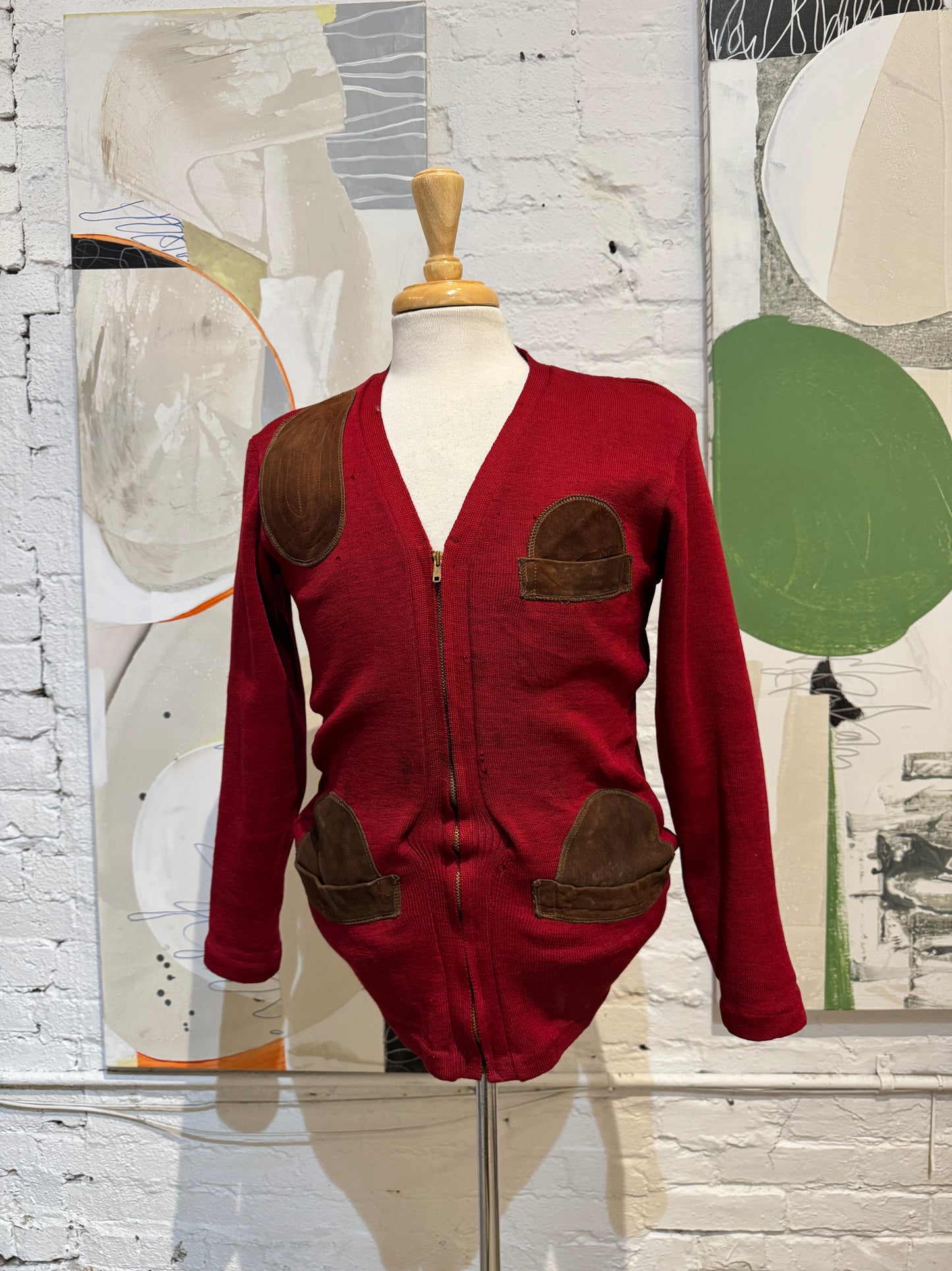 Vintage 1950s 1960s "Bob Allen's Gun Club" Hunting Cardigan Sweater