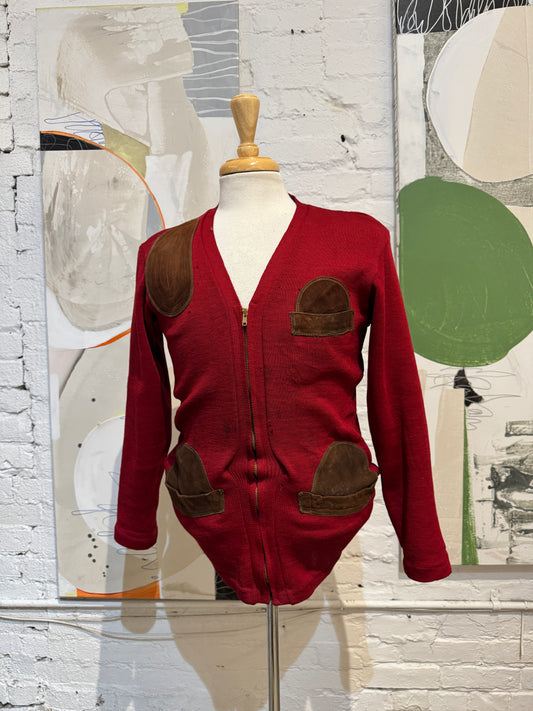 Vintage 1950s 1960s "Bob Allen's Gun Club" Hunting Cardigan Sweater