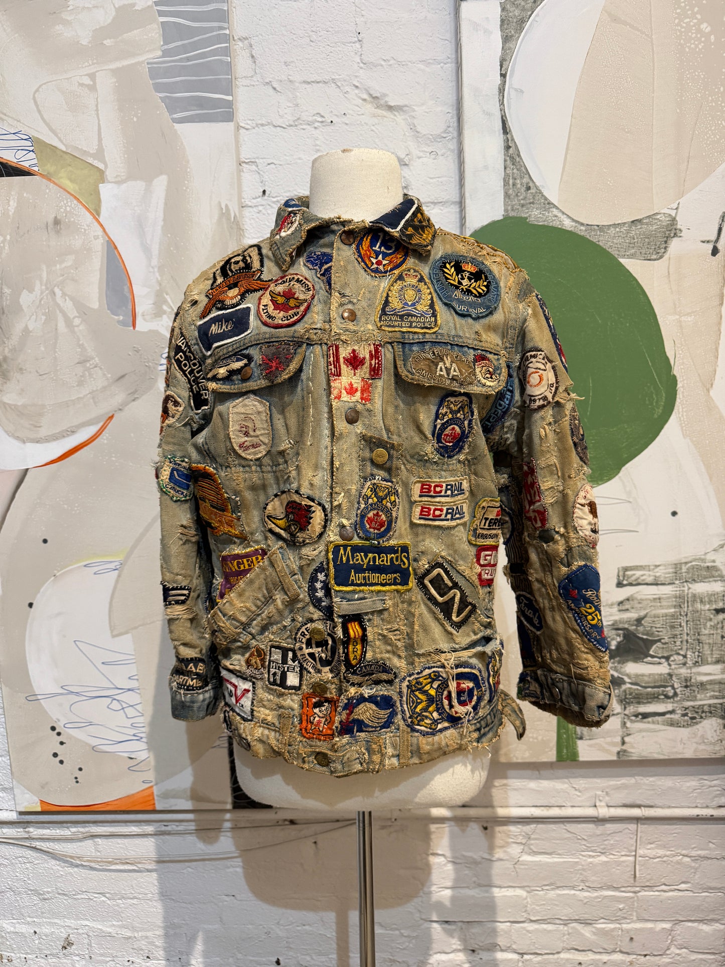 Vintage Frankenstein Denim Patched Jacket