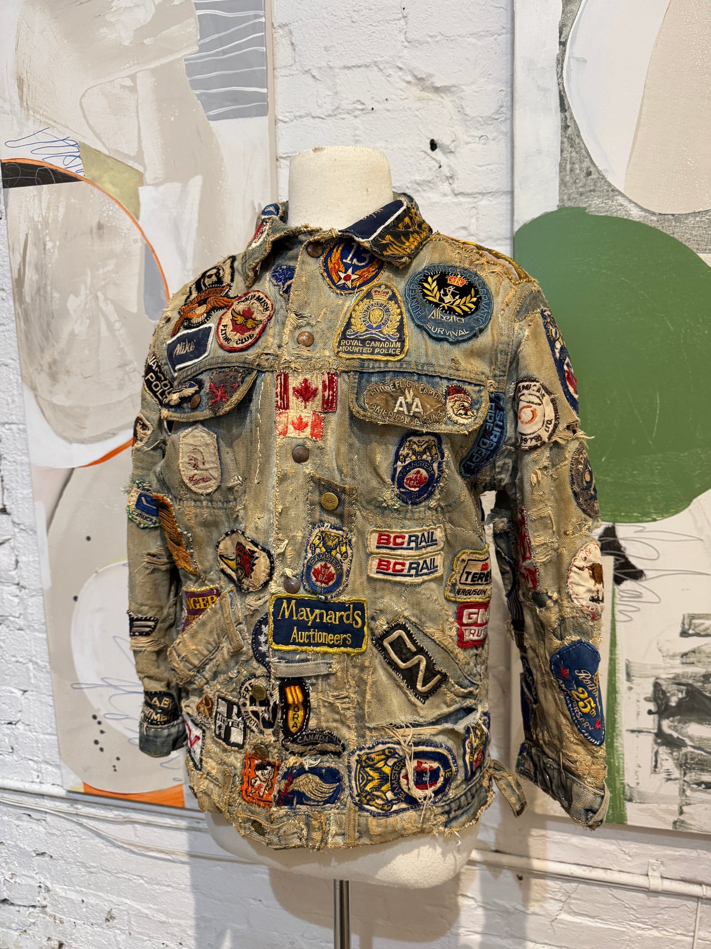 Vintage Frankenstein Denim Patched Jacket
