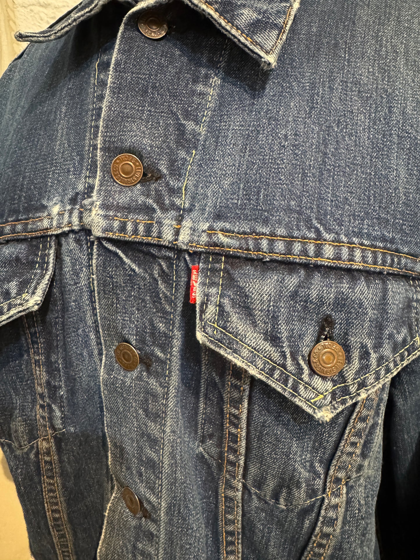 Vintage 1970's Levis Big E Blue Denim Jean Jacket