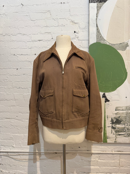 Vintage 1950s Skyline Menswear Wool Whipcord Jacket