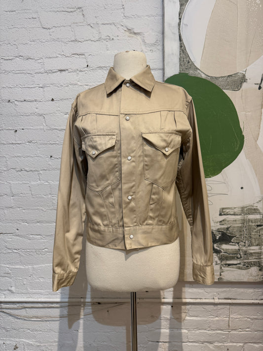 Vintage Levis Shorthorn Khaki Embroidered Work Jacket