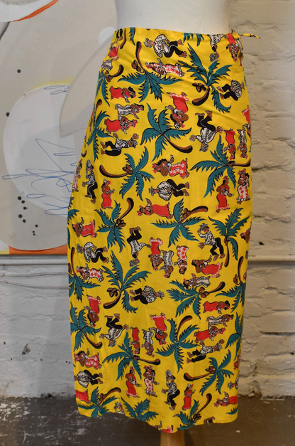 Vintage 1940s "Paradise Sportswear" Cotton Sarong Skirt