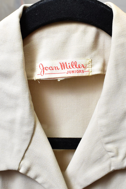 Vintage 1940s Joan Millers Junior Cream Blazer