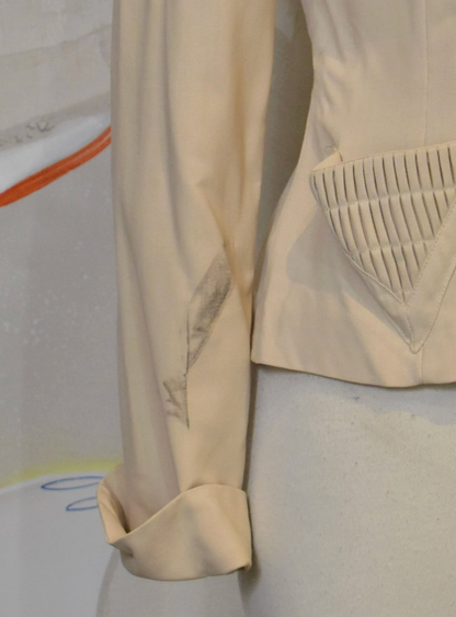 Vintage 1940s Joan Millers Junior Cream Blazer