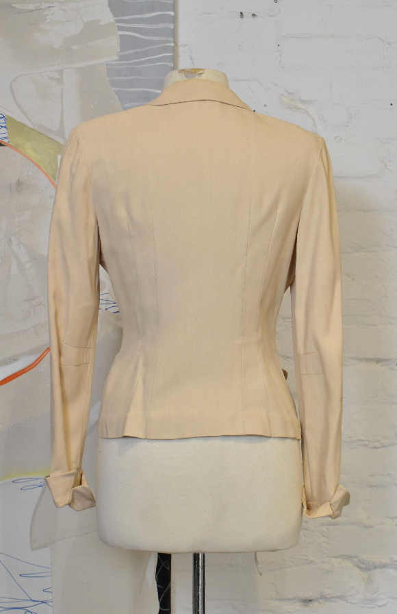 Vintage 1940s Joan Millers Junior Cream Blazer