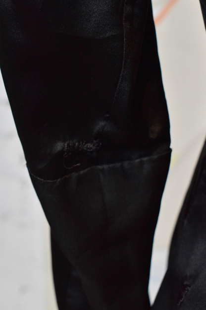 Antique Vintage 1920s Black Silk and Lace Dress Jacket