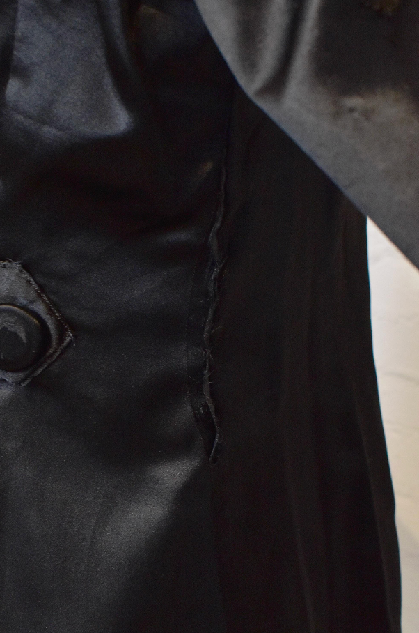 Antique Vintage 1920s Black Silk and Lace Dress Jacket