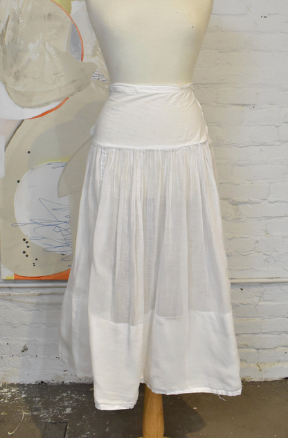 Vintage Antique White Gauzy Slip Skirt