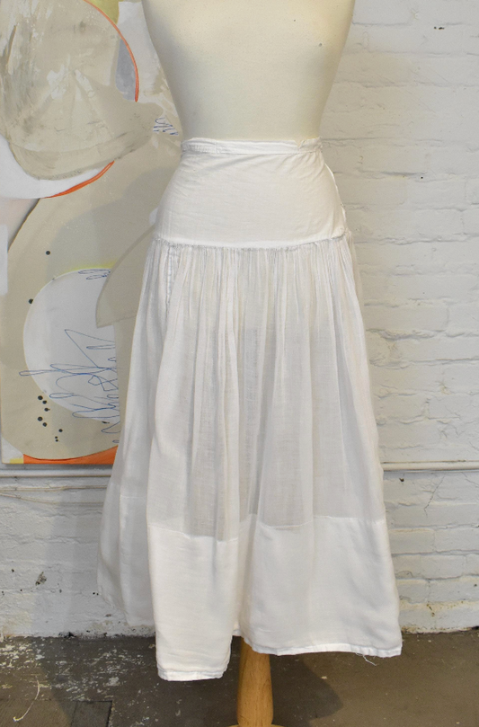 Vintage Antique White Gauzy Slip Skirt