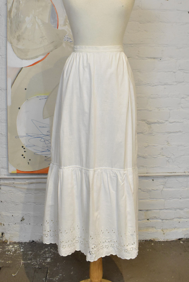 Vintage Antique White Gauzy Slip Skirt