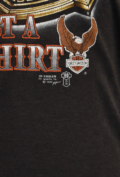 Vintage 1988 I Own A Harley Not Just A T-Shirt 3D Emblem T-Shirt