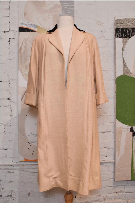 Vintage 1960s "L.C. Mae" Beige Light Coat