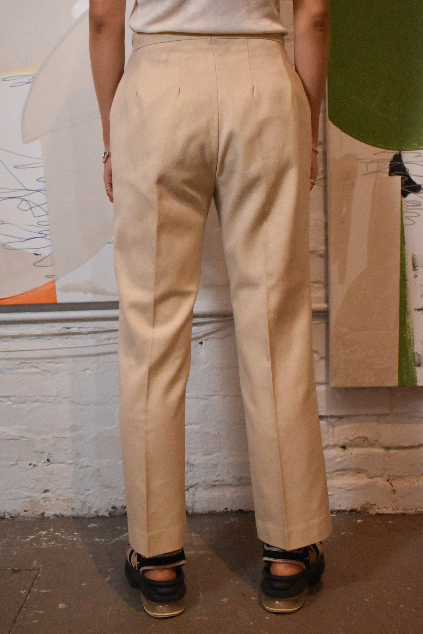 Vintage 1960s "Levi's for Gals" Cream Trousers