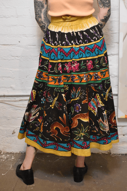 Vintage 1950s "Roja" Hand Painted Skirt