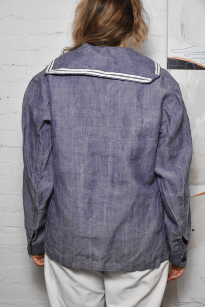 Vintage 1972 French Marine Naval Uniform Shirt Jacket