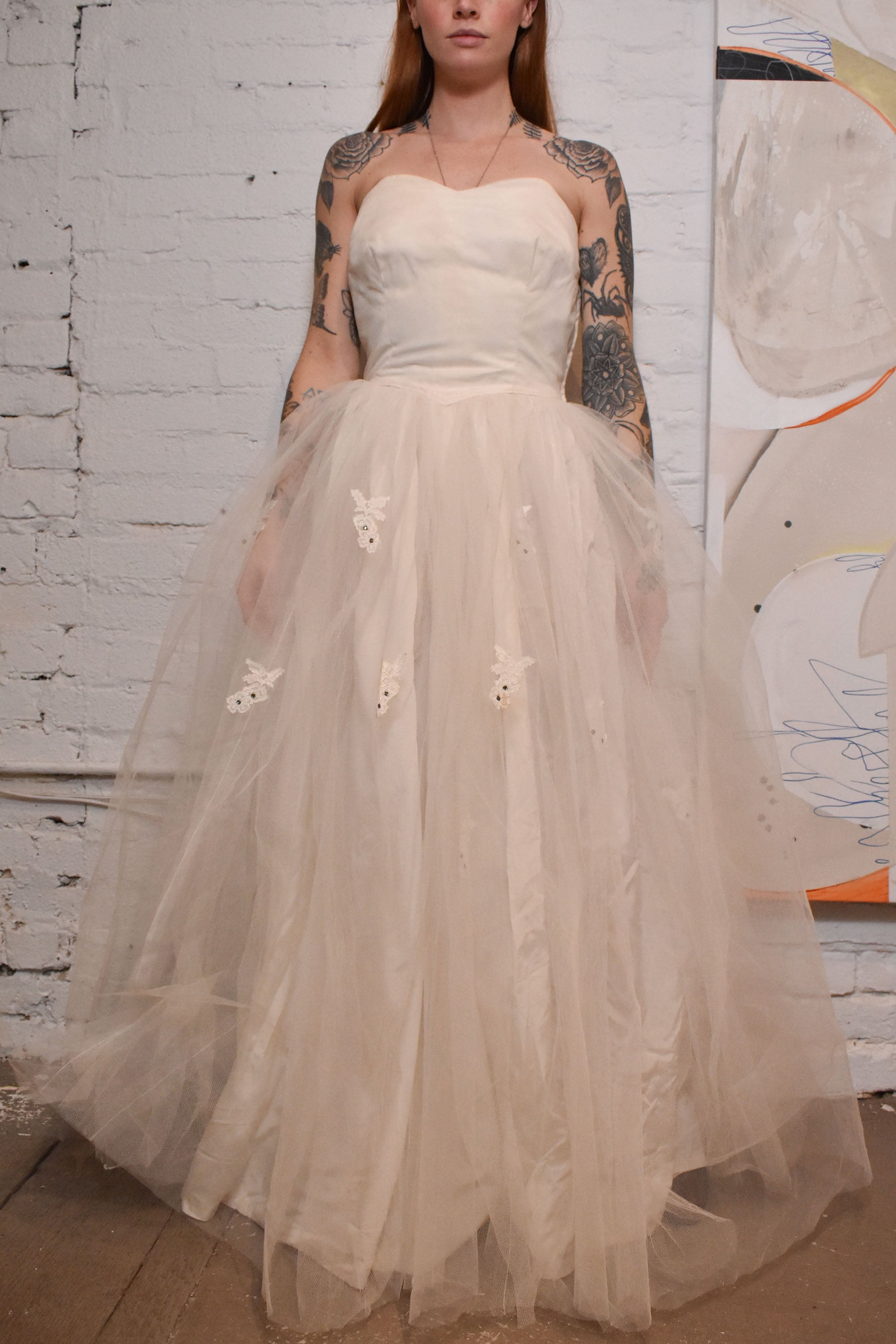 50s tulle outlet dress