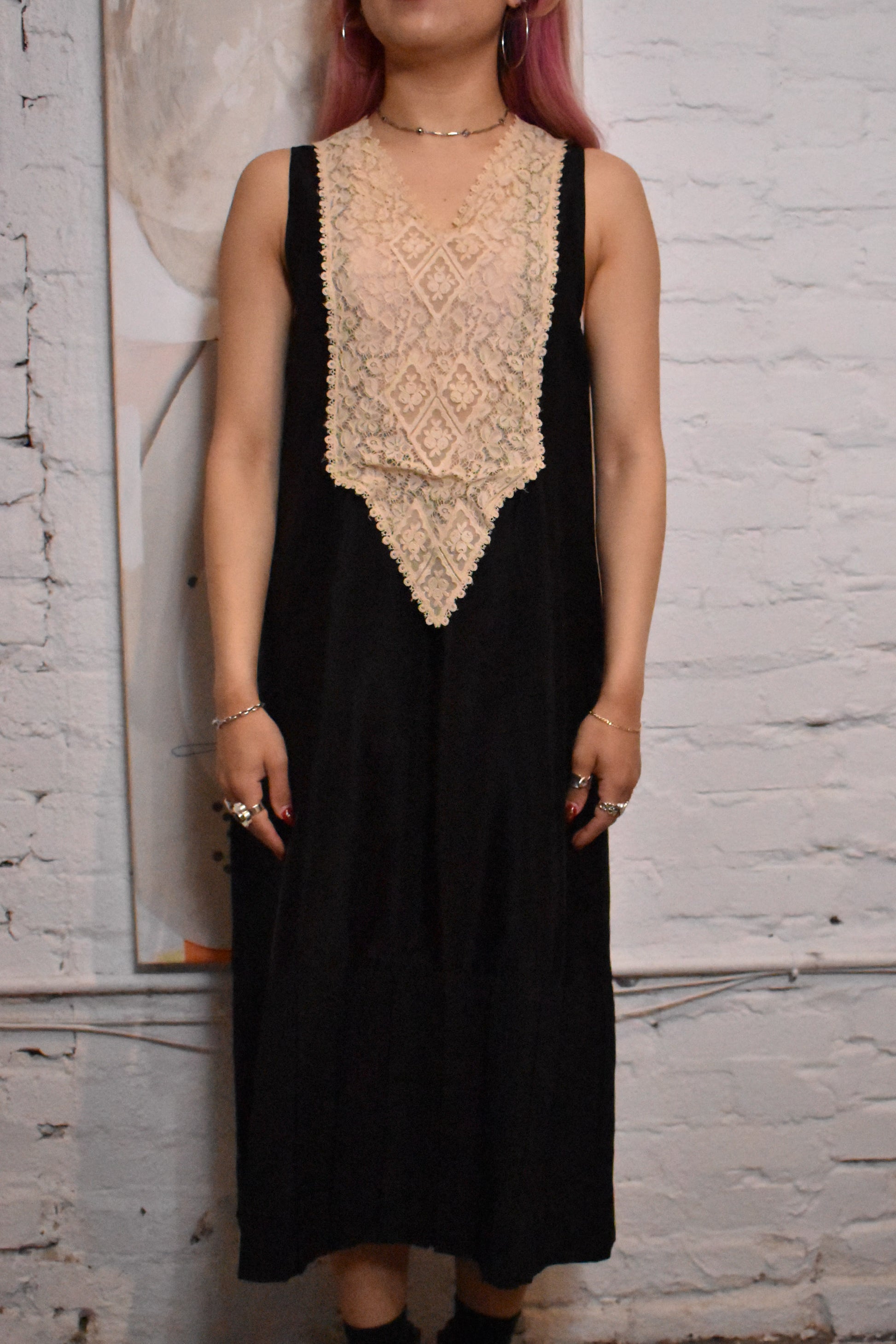 1930s drop waist dress 1930s Floral Sheer Drop Waist Dress (as is)