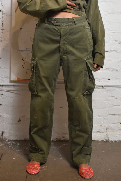 Vintage Army Green Military Cargo Pants