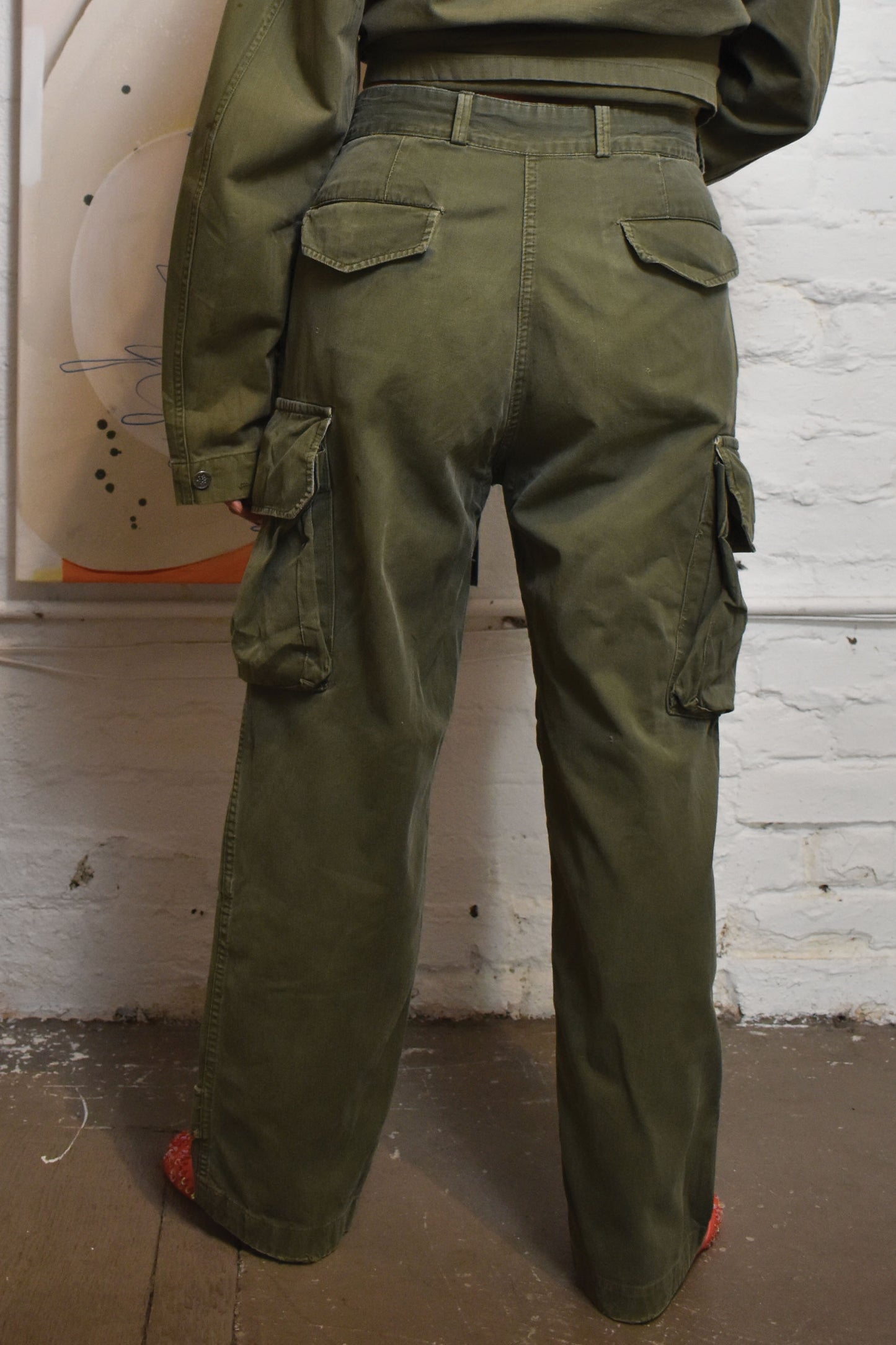 Vintage Army Green Military Cargo Pants
