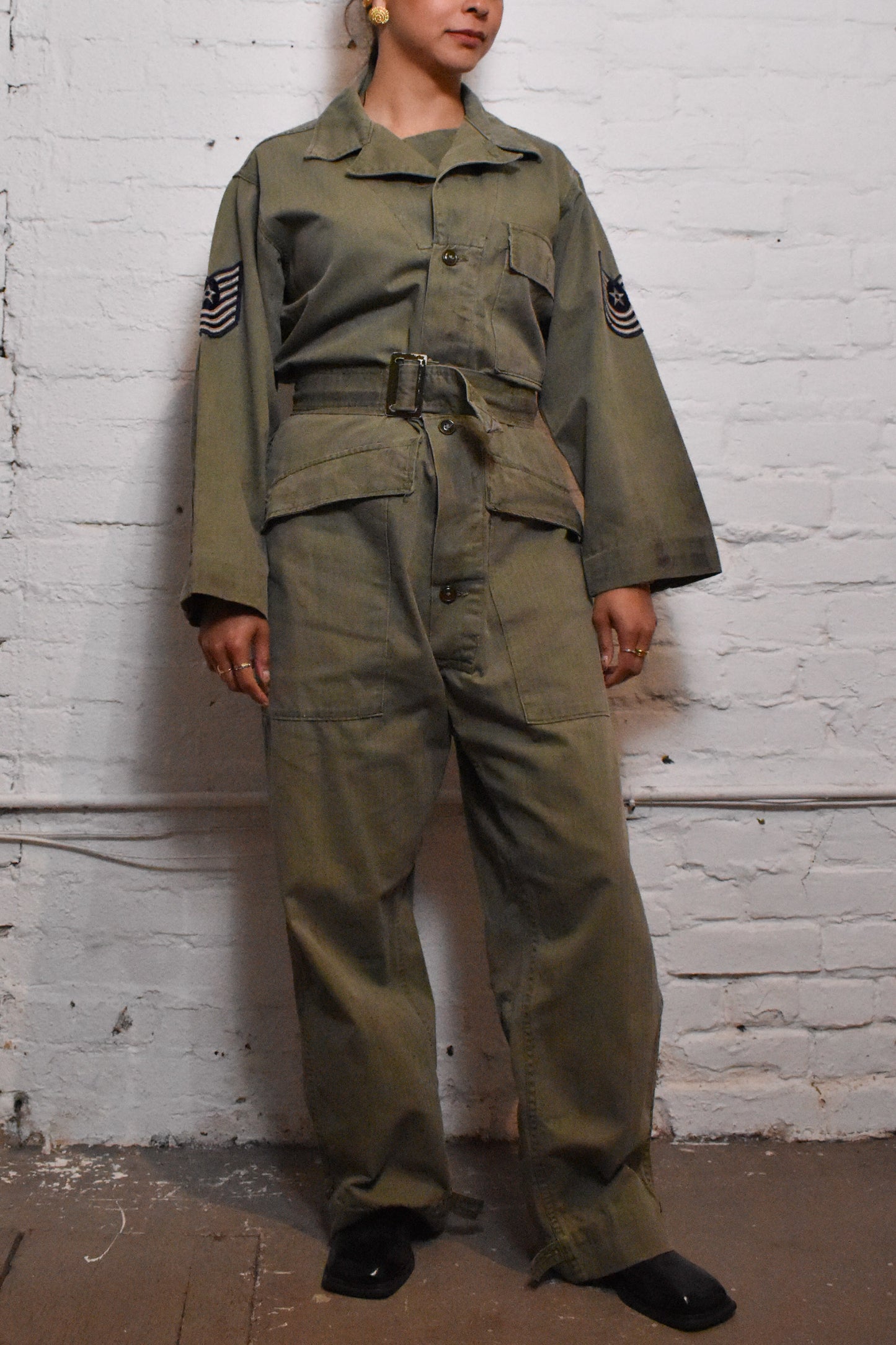 Vintage 1940s WWII Herringbone Coveralls