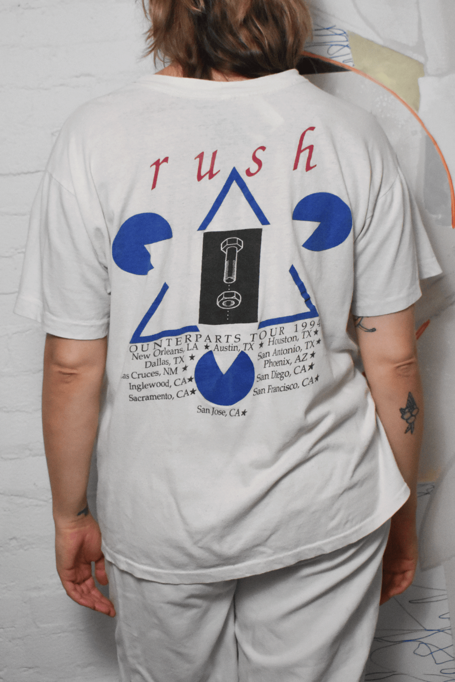 Vintage 1994 "Rush Counterparts" California Tour T-shirt