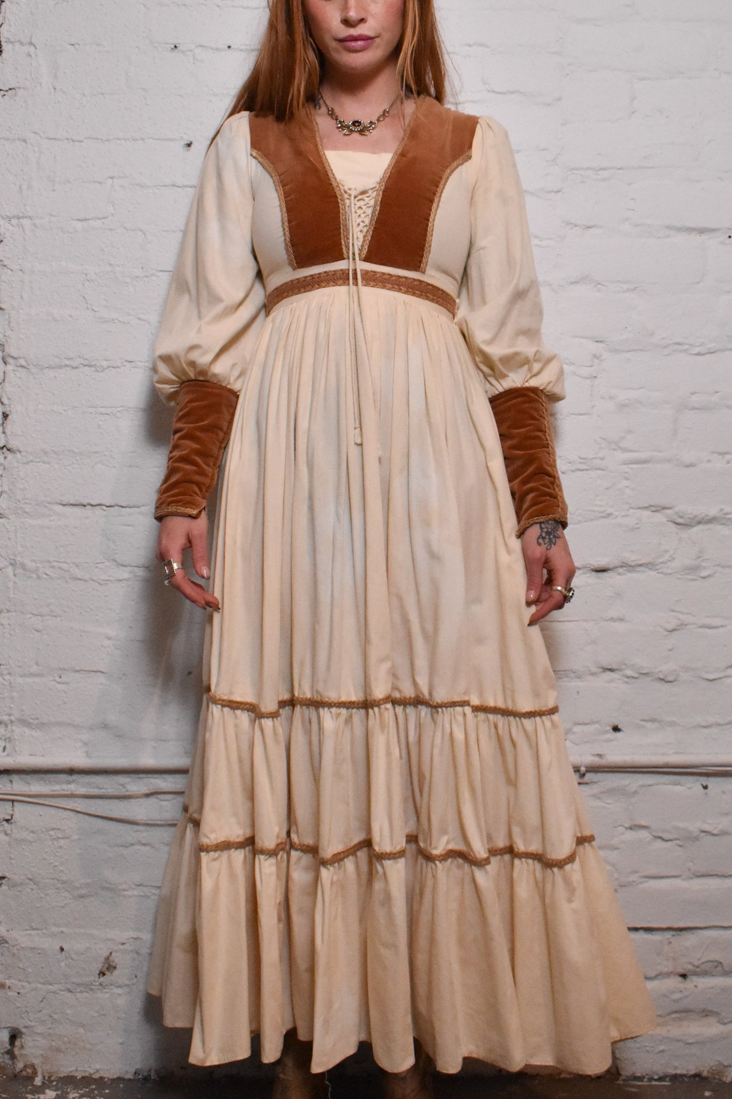 Vintage 1970s "Gunne Sax" Peasant Dress