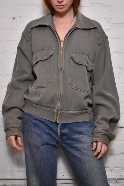 Vintage 1950s "Dickies" Grey Workwear Jacket