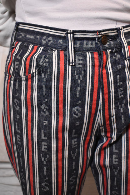 Vintage 1970s "Levi's" Big E Striped All Over Print Jeans