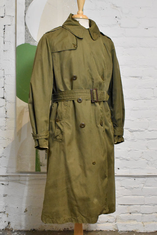 Vintage 1940s WWII US Army Trench Coat