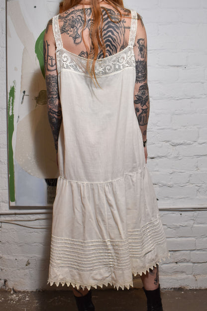 Antique Cotton Crochet Prairie Dress