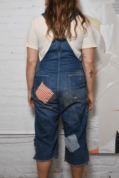 Vintage 1940s "Big Mac Sanforized" Denim Workwear Overalls