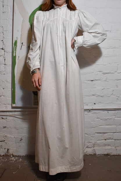 Antique White Cotton Night Dress