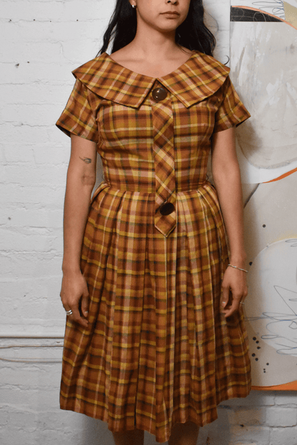 Vintage 1960s "Toni Todd" Plaid Dress