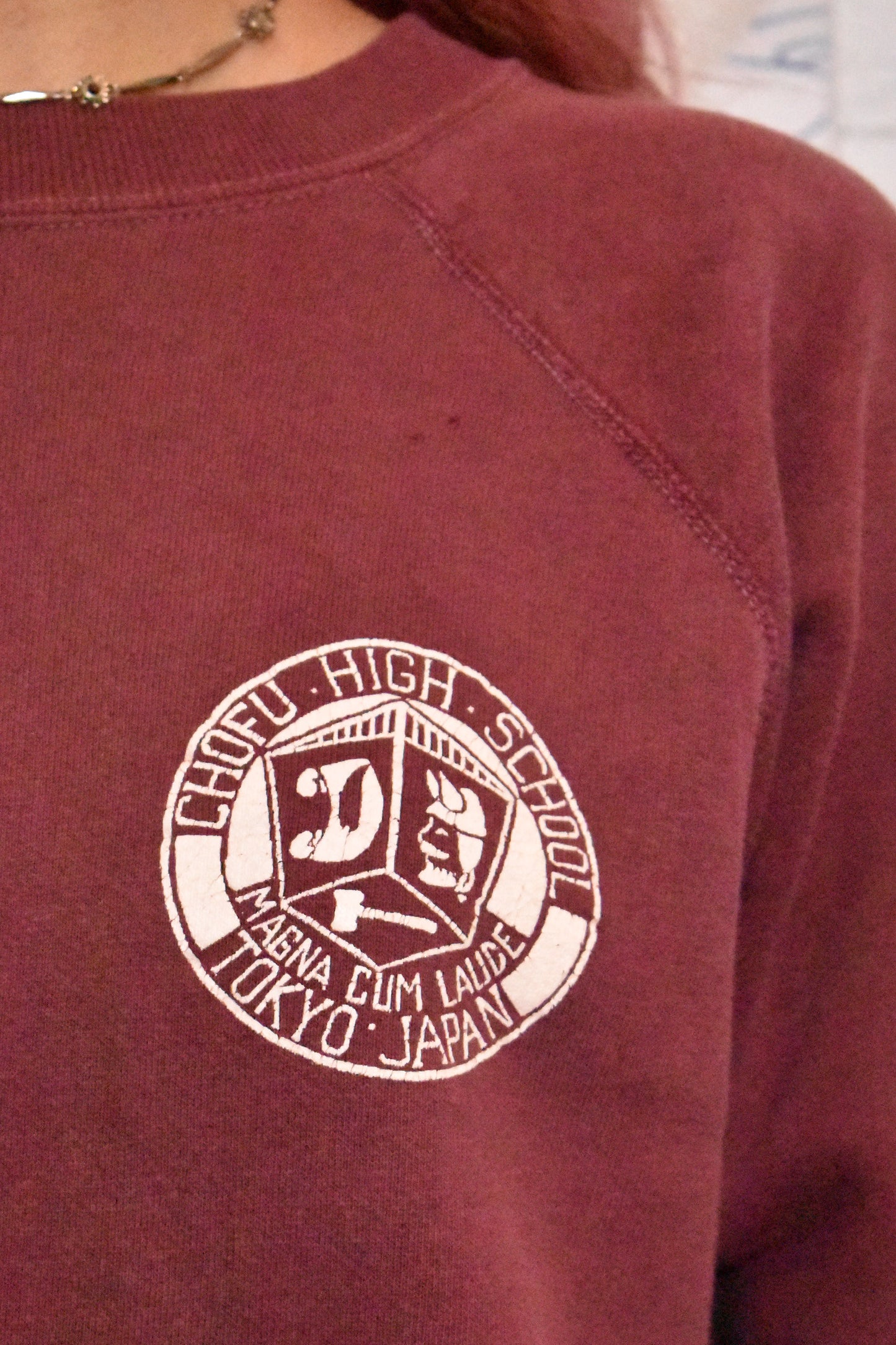 Vintage 1950s "Hanes Sport" Tokyo Japan High School Sweatshirt