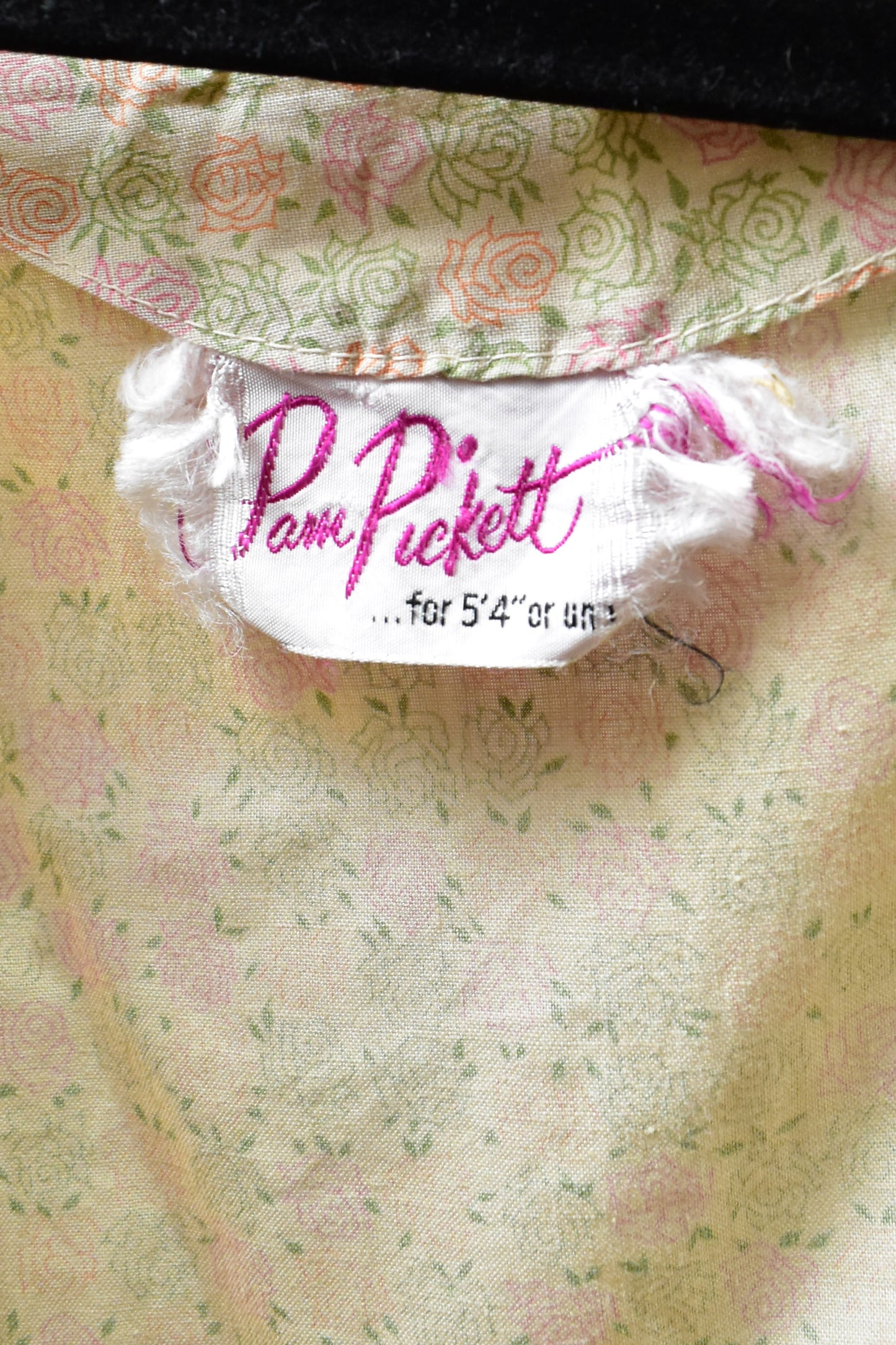 Vintage 1960's Pam Picket Floral Cotton Dress