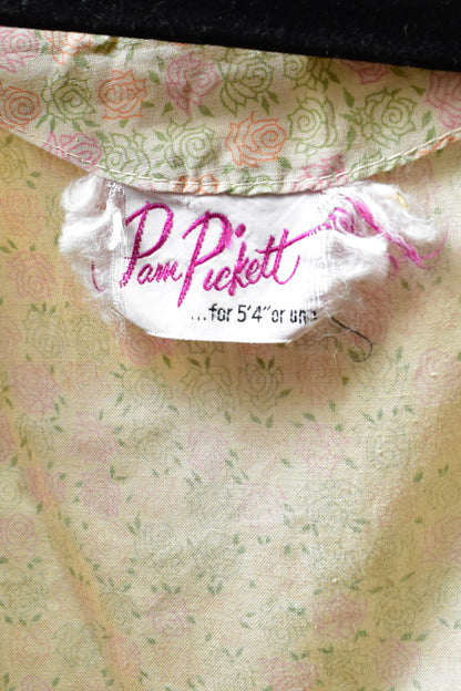 Vintage 1960's Pam Picket Floral Cotton Dress