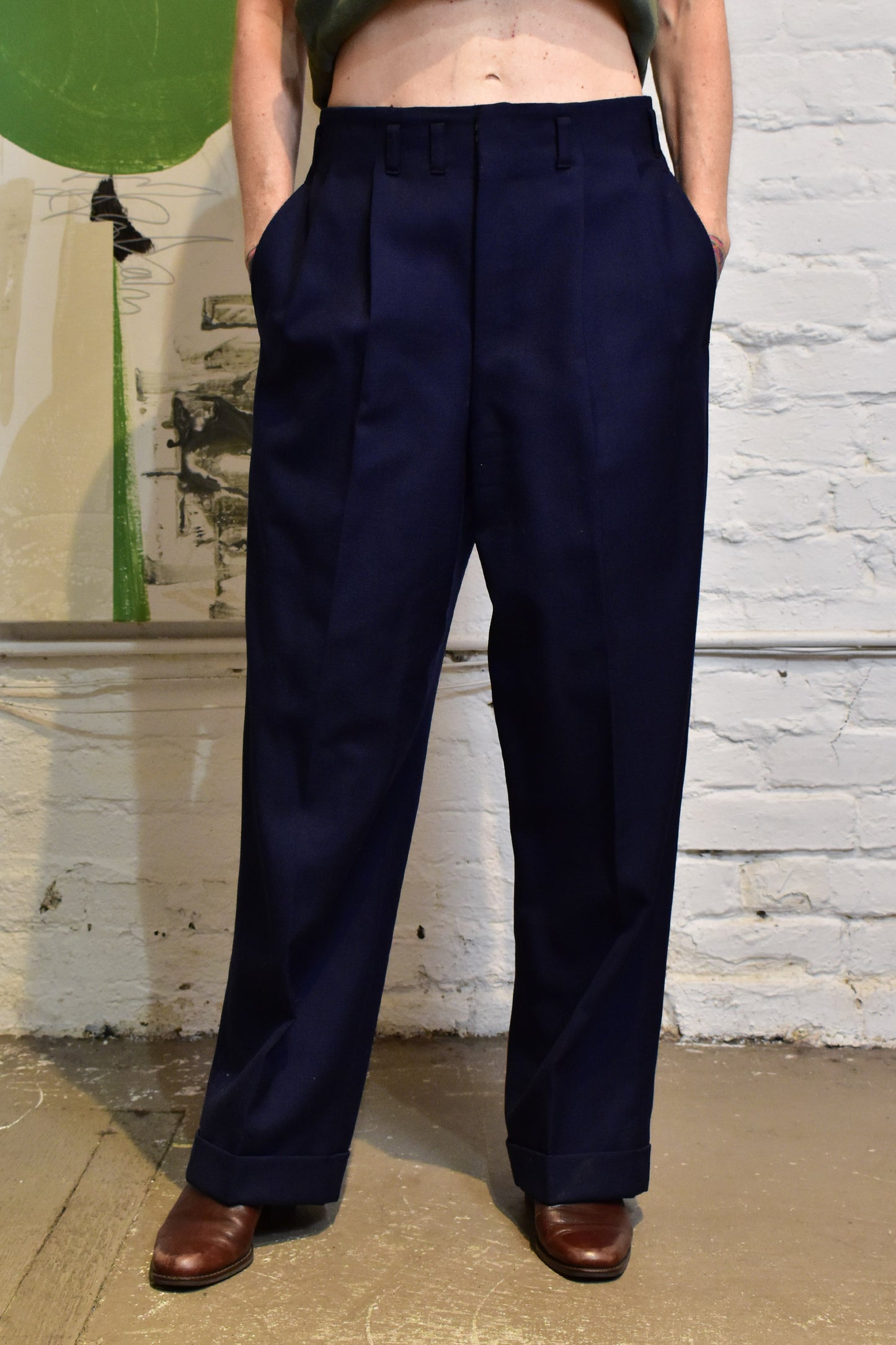 Vintage 1950s High Waist Trousers