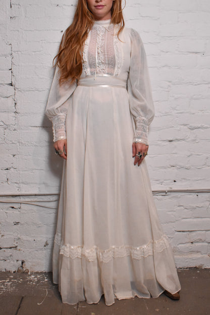 Vintage 1970s "Shamash & Yofi" Gunne Sax Style Maxi Dress