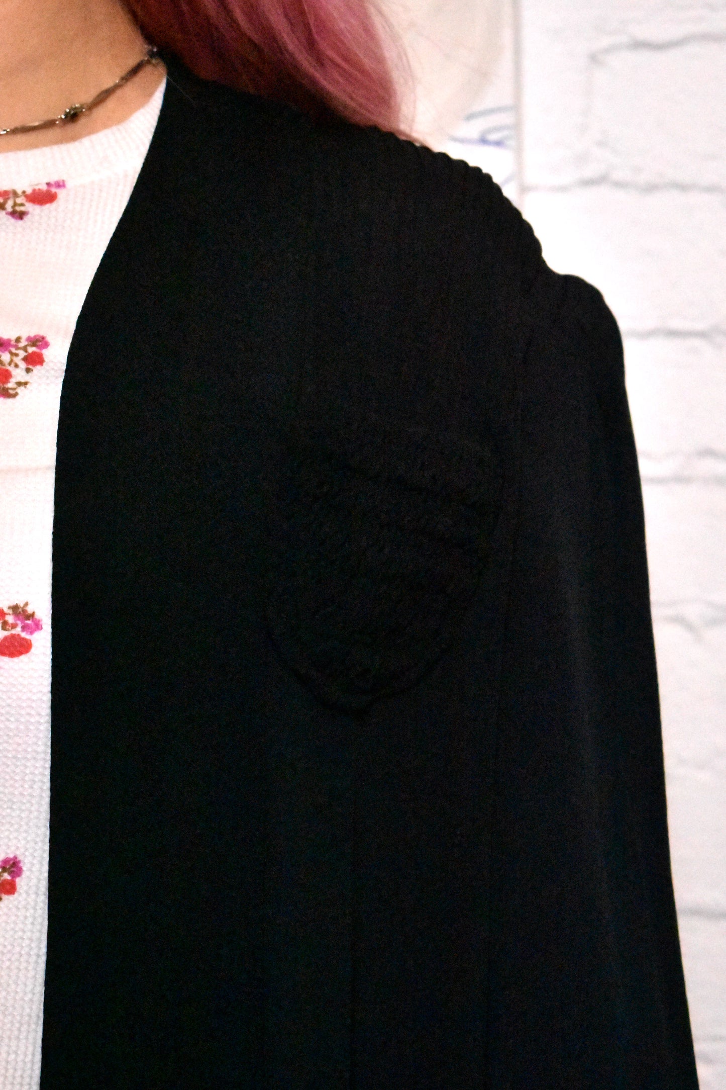 Vintage 1930s Black Silk Light Coat