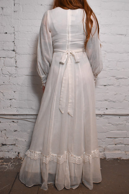 Vintage 1970s "Shamash & Yofi" Gunne Sax Style Maxi Dress