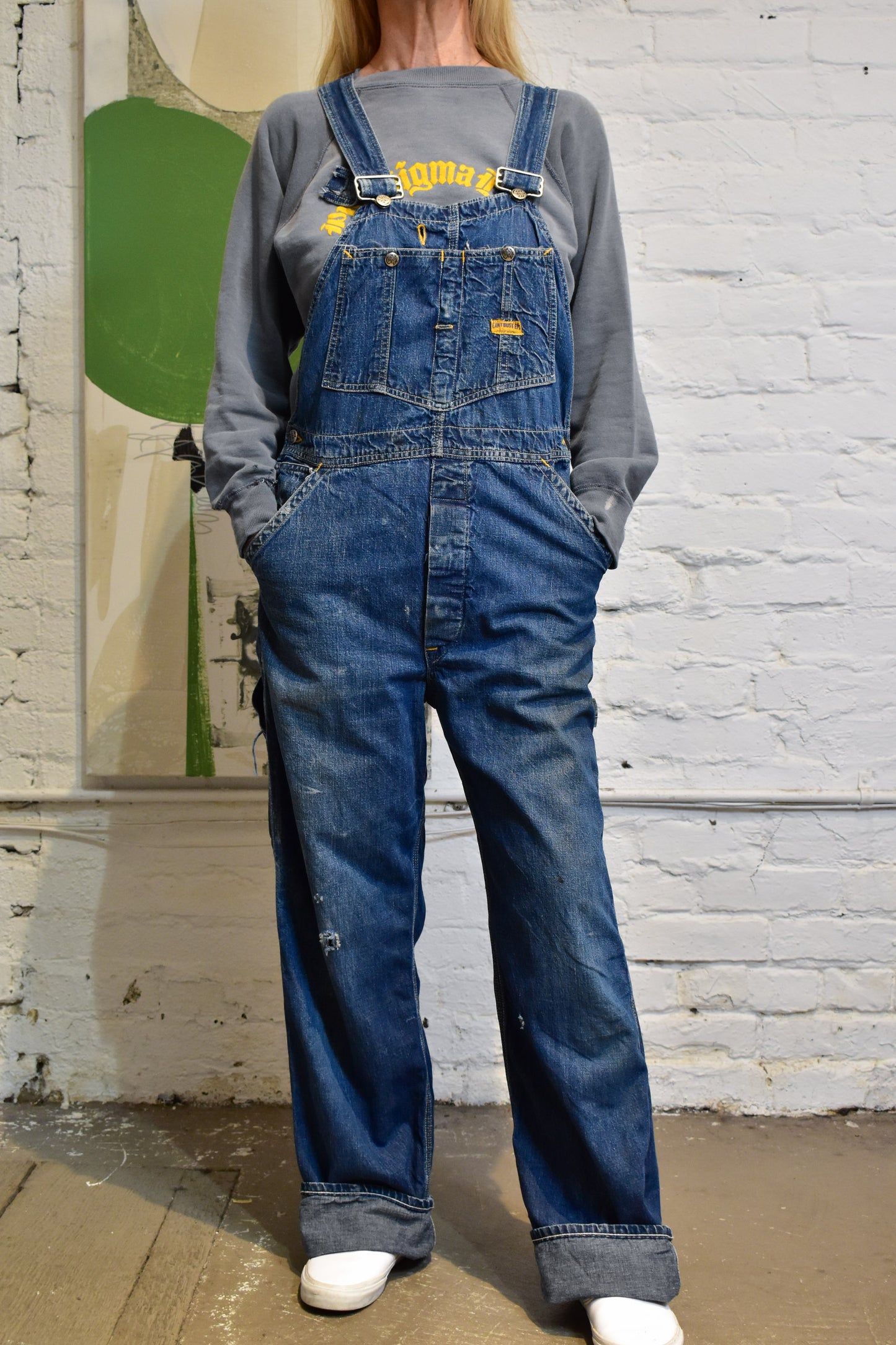 Vintage 1930s/40s Lee Can't Bust Em' Union Made Carpenter Denim Overalls