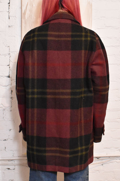 Vintage 1950s/60s "Pendleton" Heavy Wool Plaid Coat