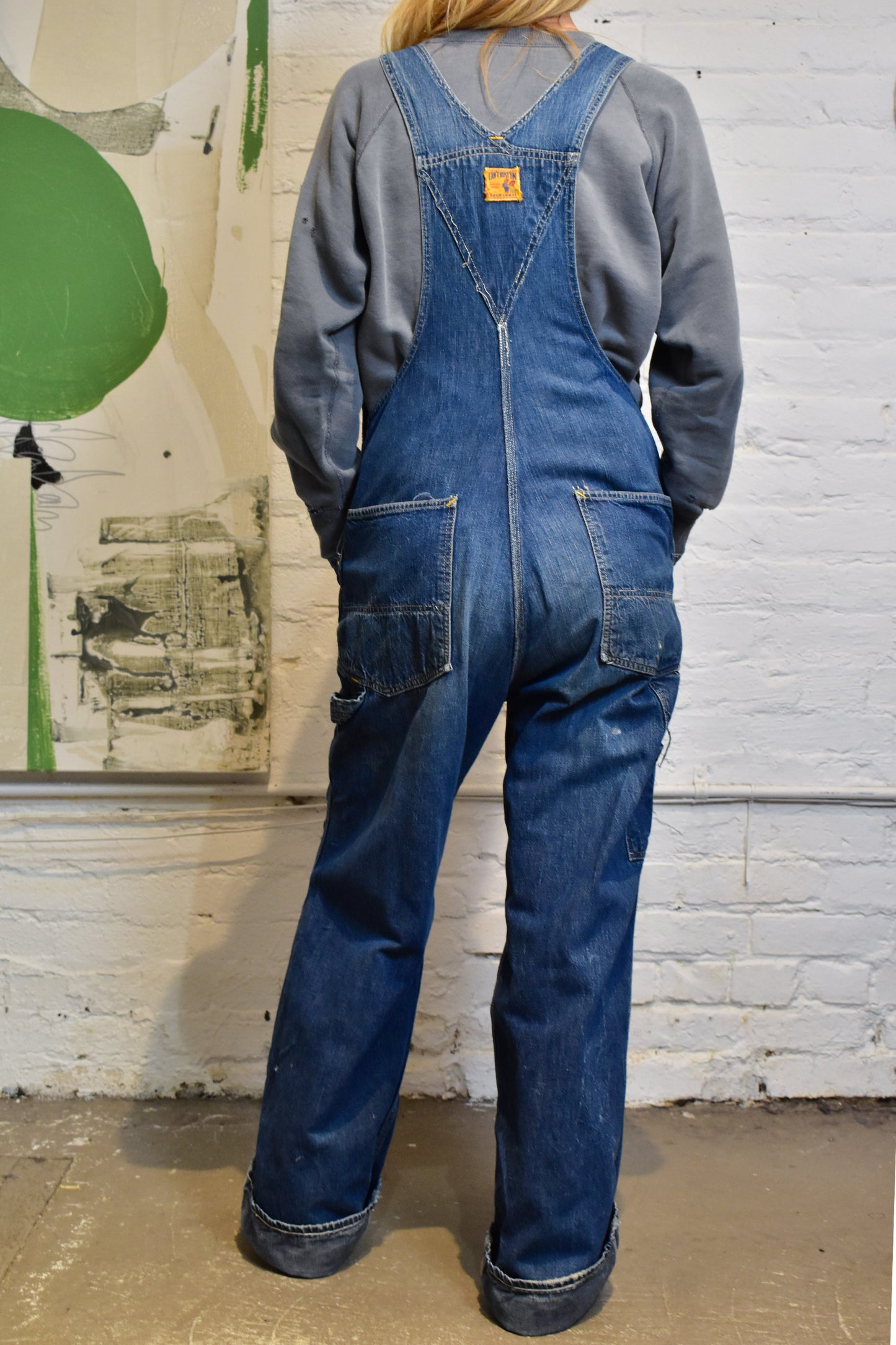 Vintage 1930s/40s Lee Can't Bust Em' Union Made Carpenter Denim Overalls